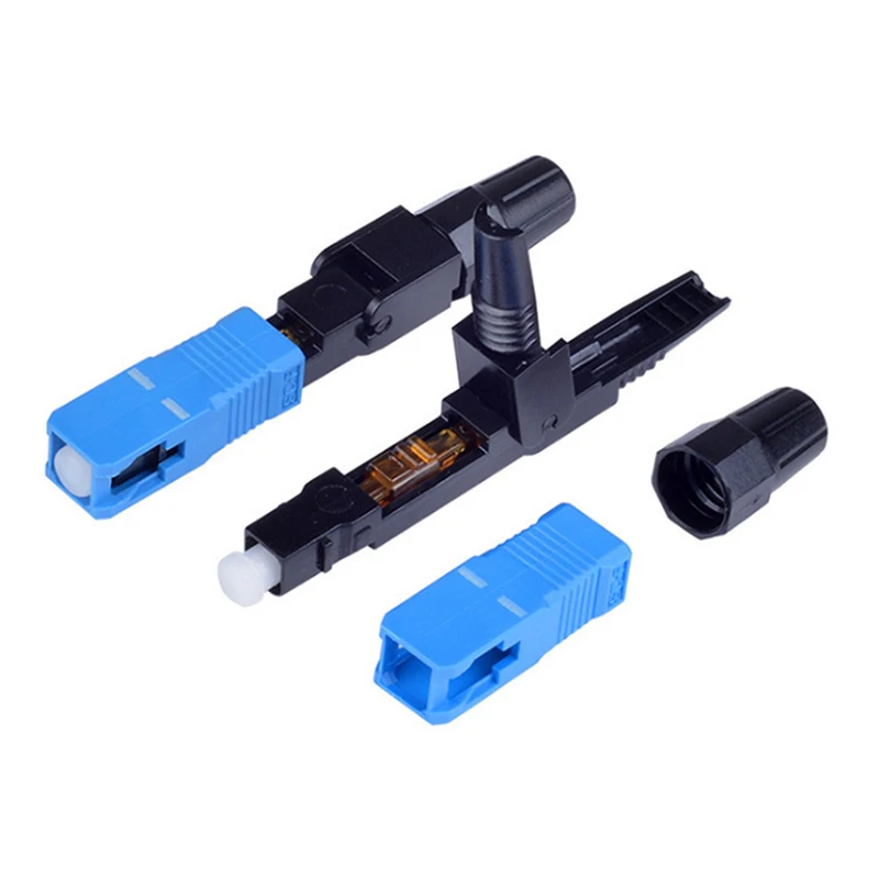 10pcs Single-Mode Fiber Optic SC/UPC Quick Fast Field Assembly Connector Cable Quick Connector Fiber Optic Connector