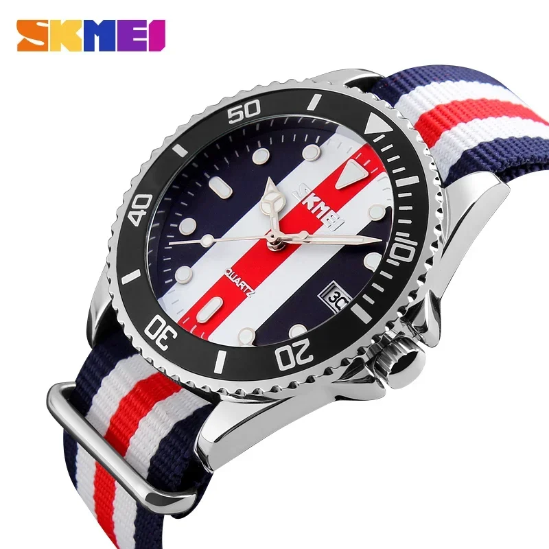SKMEI 9133 reloj de cuarzo de lujo para hombres y mujeres, relojes de pulsera deportivos con calendario resistente al agua para negocios informales, reloj para hombre 2209