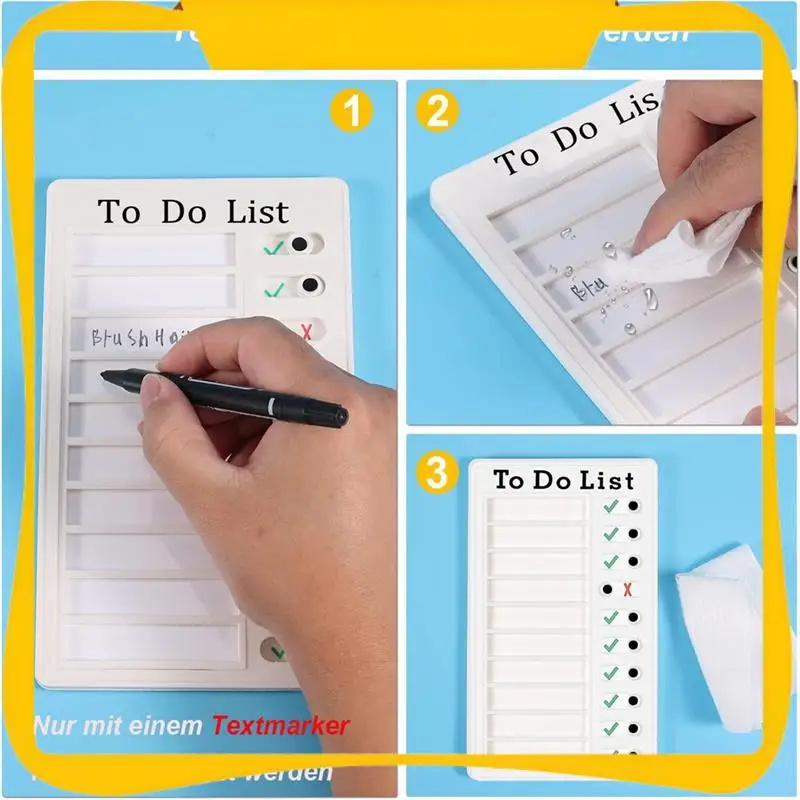 4Pcs Dry Erase Memo List Board Chore Chart RV List Board With 10 Dry Erase Paper