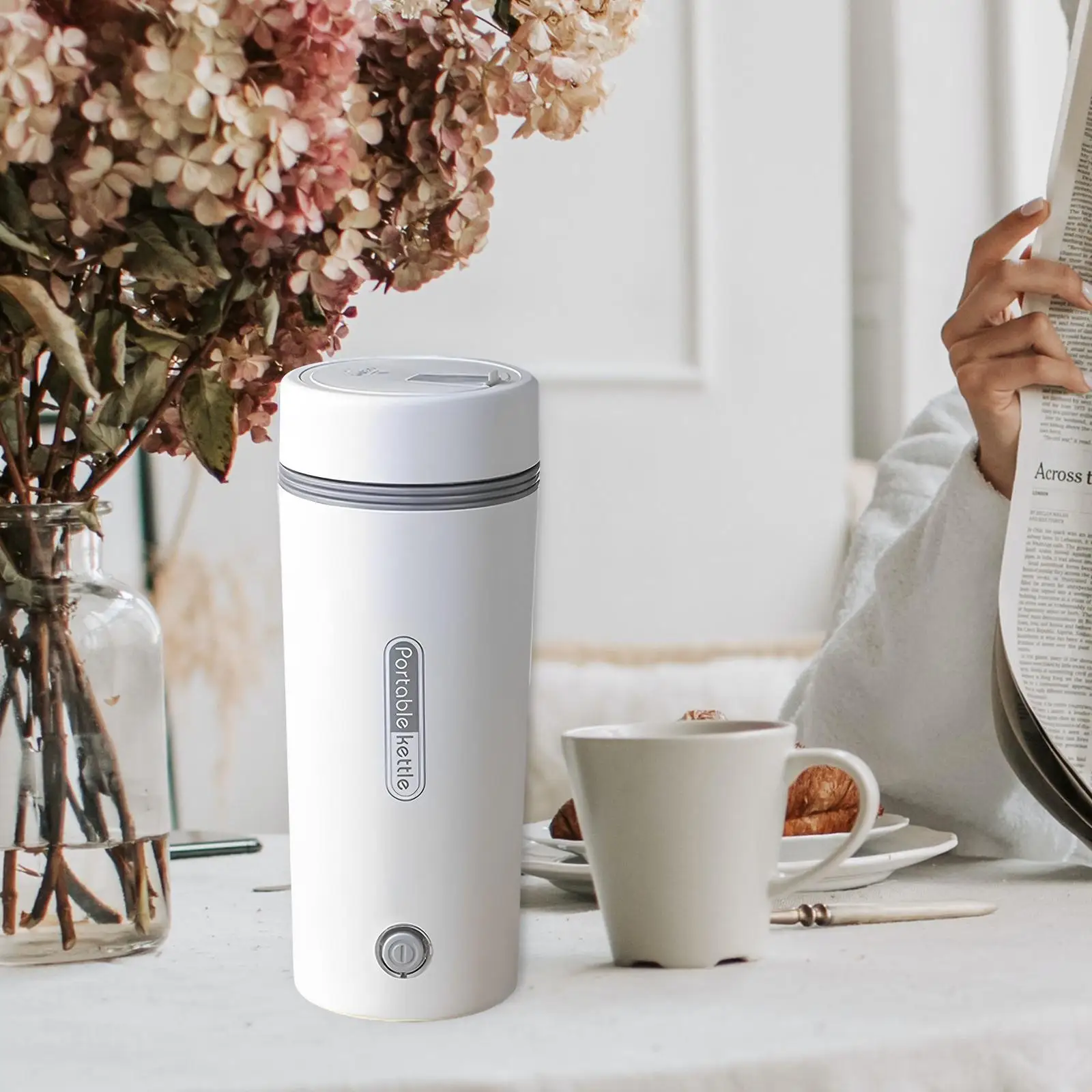 Draagbare Elektrische Verwarmingsketel Kook Droge Bescherming Auto Uitgeschakeld 350Ml Thee Heetwaterketel Voor Thee Melkdrank Reizen