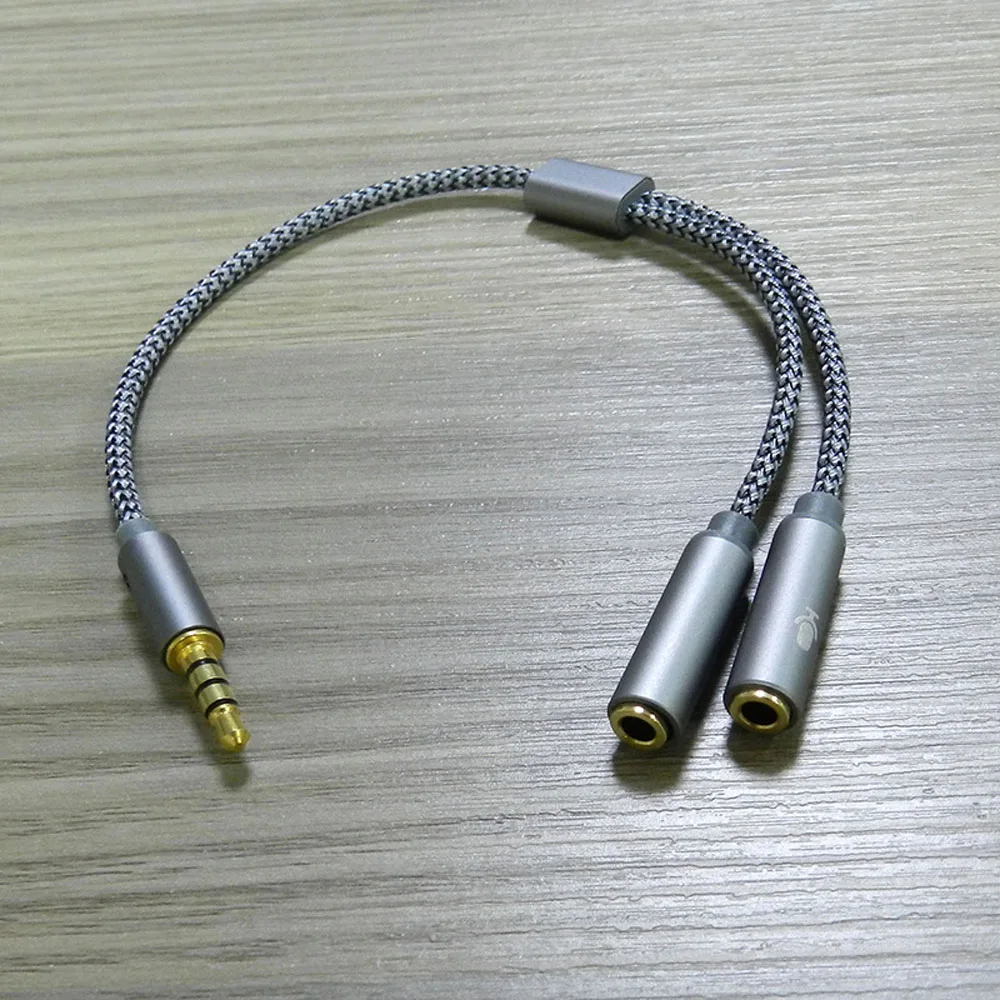 Connected Cord To Laptop Micphone Stereo Earphone Adapter Cable Cord Adapter Y Splitter Digital Cables Audio Cable