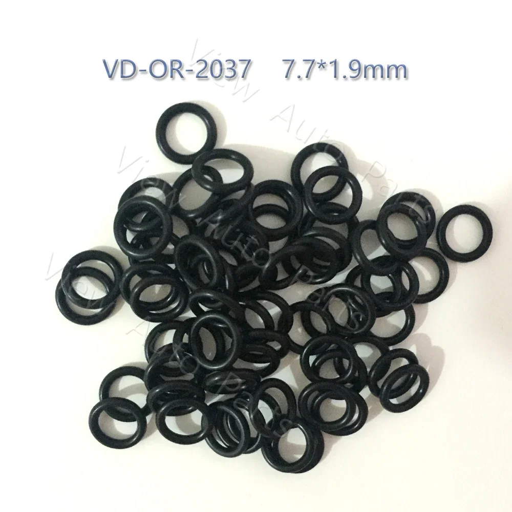 100 pz Iniettore di Carburante FKM O'Rings ORings O Rings Kit di Servizio di Riparazione Iniettore di Carburante di Alta Qualità 7.7*1.9mm VD-OR-21021