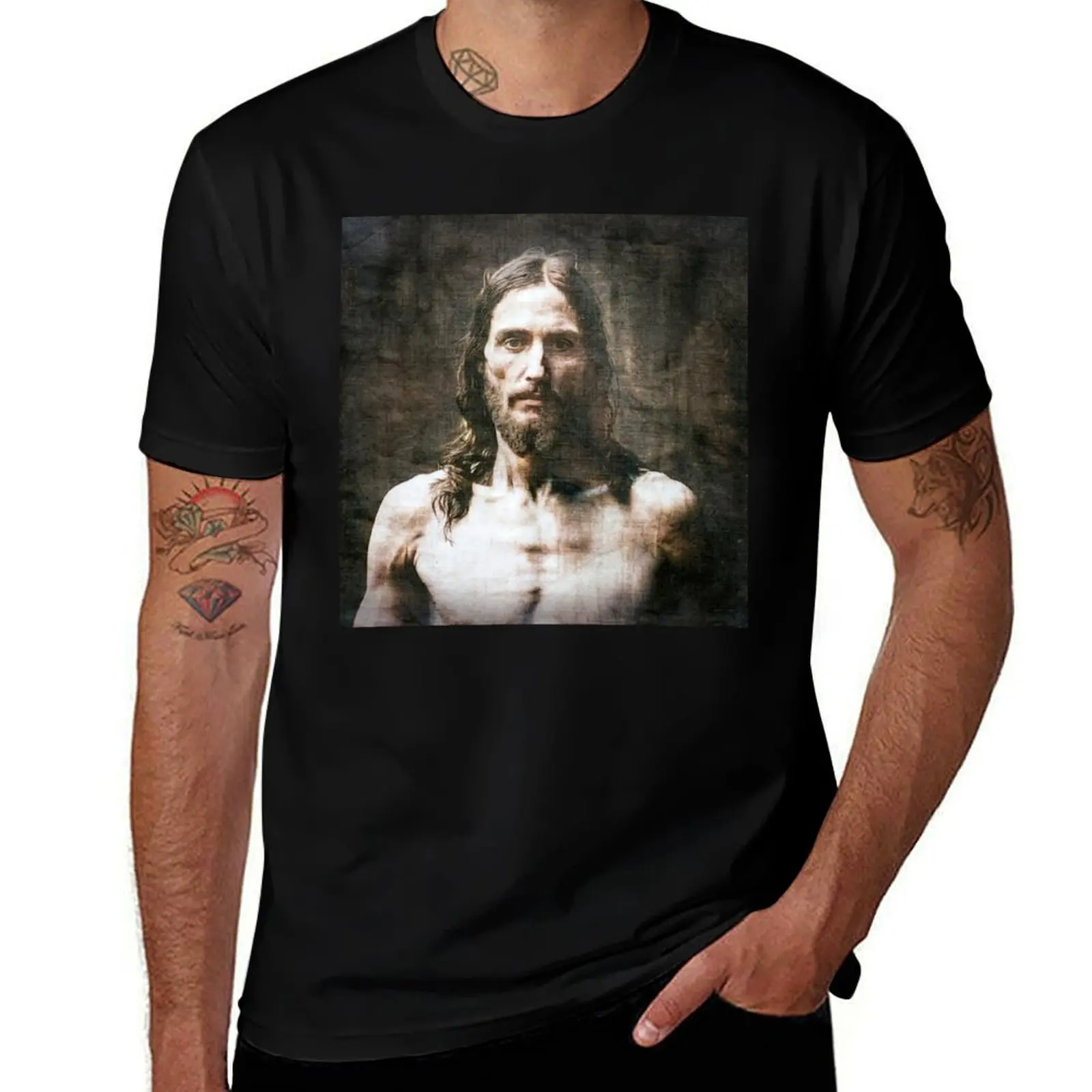 

AI Jesus Christ - Shroud of Turin T-Shirt t shirts for man pack cotton t shirts for man cotton funny