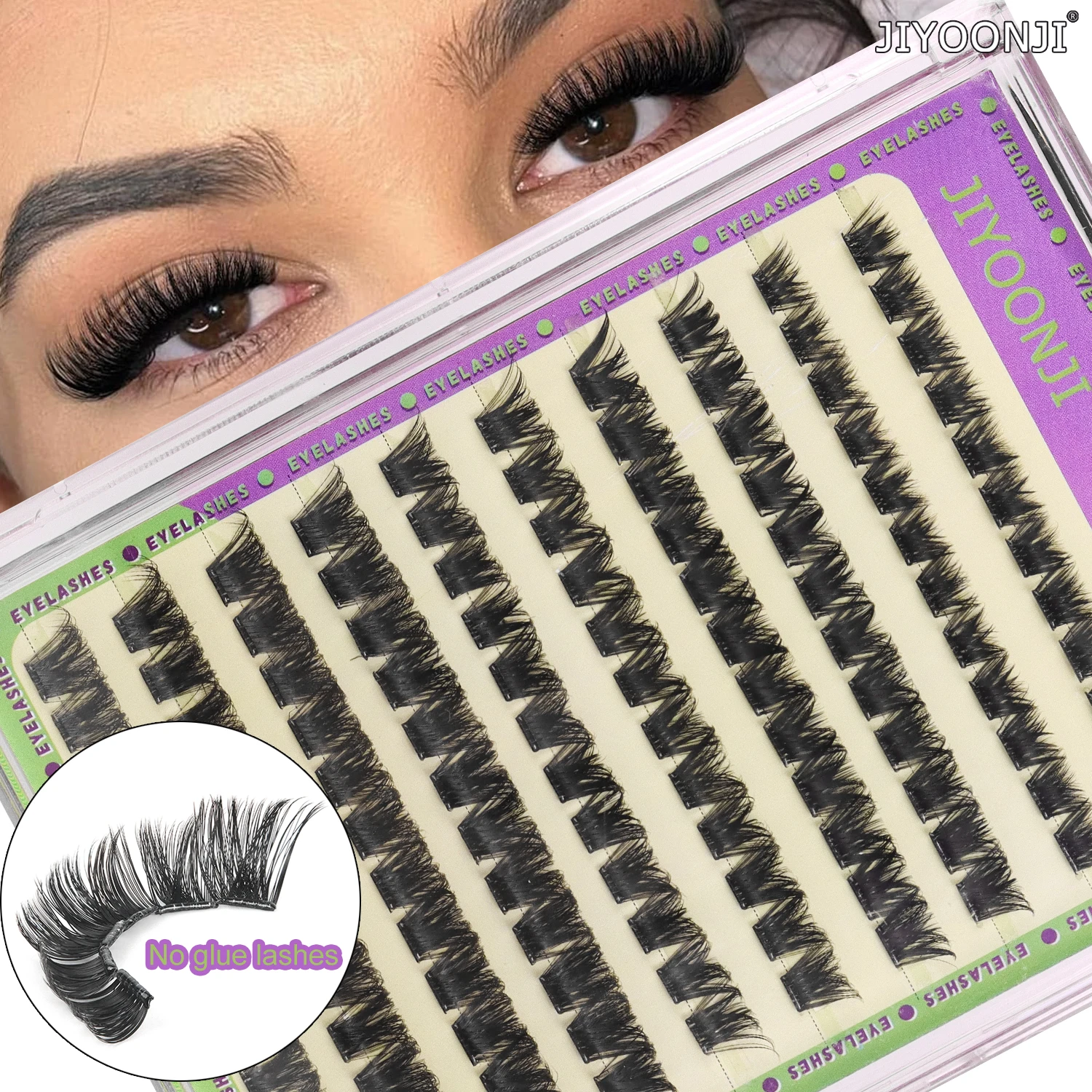 120 Uds. De pestañas autoadhesivas, 10-12-14mm, pestañas individuales sin pegamento, rizador y esponjoso, pestañas postizas DIY