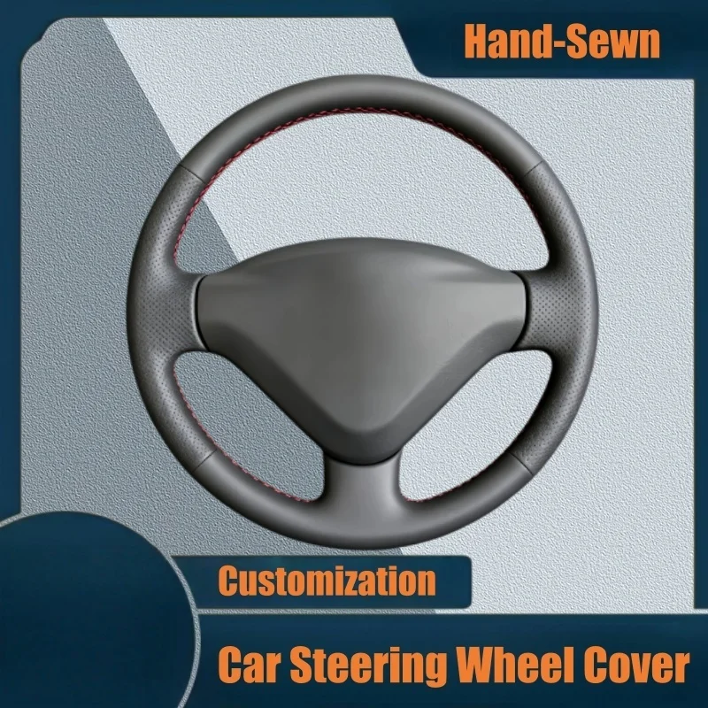 Custom Suede Car Steering Wheel Cover For Peugeot 207 2006-2014 Fiat Scudo Expert 2008-2016 Partner 2009-2018 Cars Accessories