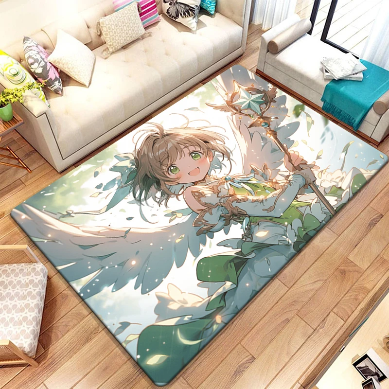 C-Cardcaptor Sakura Cute Cartoon Girl HD Print Carpet Living Room,kitchen,bedroom,Sofa,Table,Rug,Non-slip,Chair,Picnic,Camp,Mat