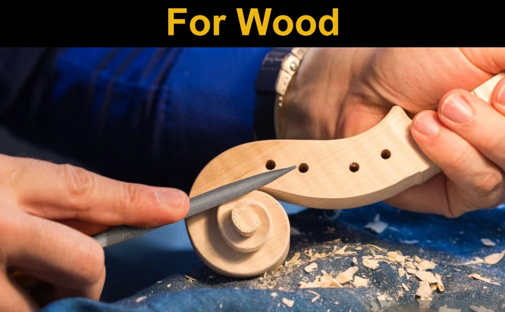 Neues Premium-Nadelfeilen-Set, Feilen aus Kohlenstoffstahl mit rutschfesten, ergonomischen Griffen für präzises Feilen auf Holzmodell aus Kunststoff – Detail 16