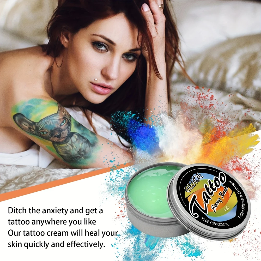 15g Tattoo Recovery Cream Moisturizing Avoid Scars Tattoo Repair Gel Safe Healthy Portable Fixed Color Multifunctional for Skin