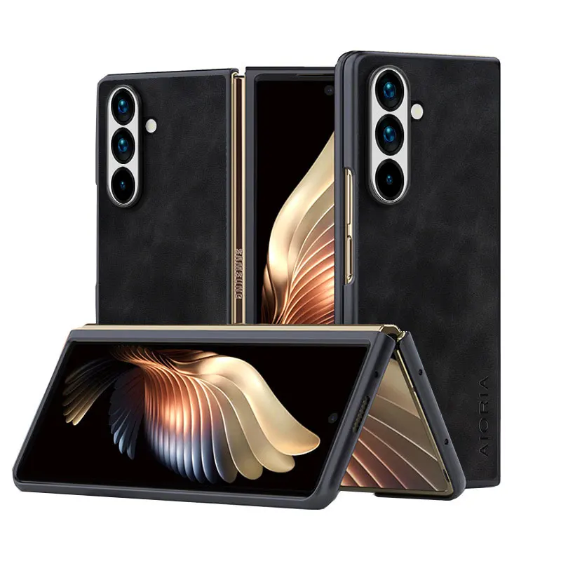 Funda para Samsung Galaxy Z Fold 7 6 5 4 3 coque sensación sedosa ligera y duradera funda de cuero pu para Fold 7 funda