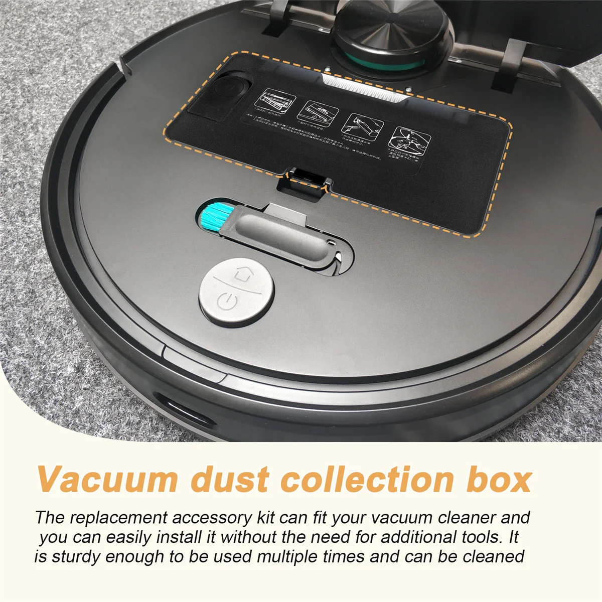 The New 2In1 Water Tank Dust Bin Box for Robot STYTJ02YM MVVC01- for V2 V2 Pro V3 V-RVCLM21B Sweeper