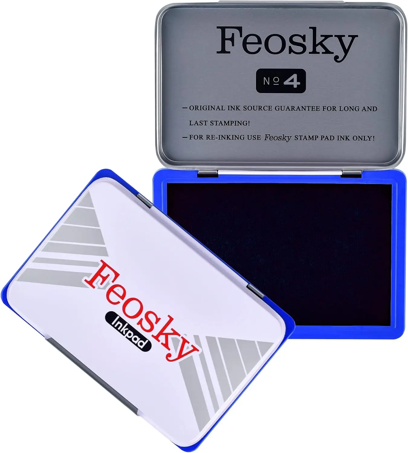 Feosky Ink Pads for Rubber Stamps Small 3.25x2.5in Blue