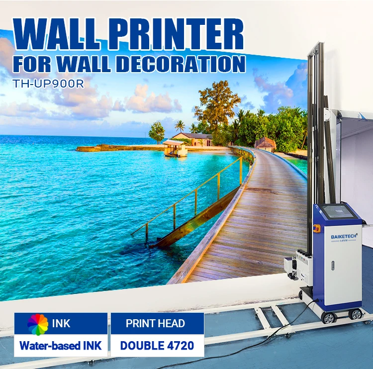 

BAIKETECH TH-UP900R Custom Mural Design Printer for Hotels, Print on Any Painted Surface, Includes 1000+ Digital Templates