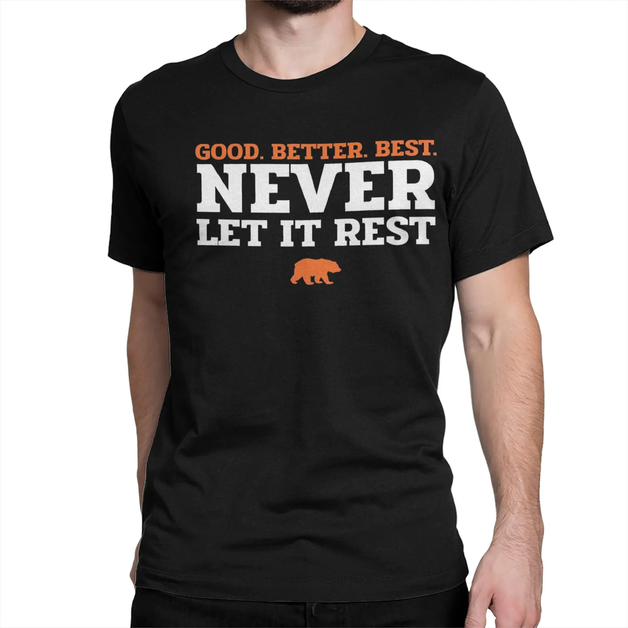 Men T-Shirts Da-Coach Good Better Best Never Let it Rest 100% Cotton Tee Shirt Short Sleeve  T Shirts Round Collar Clothing