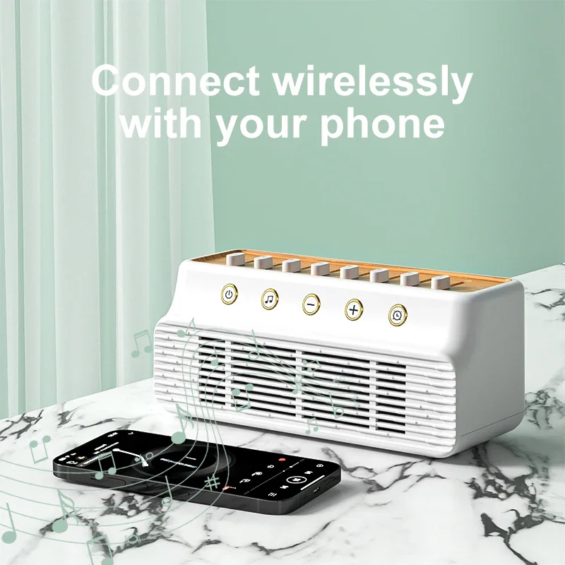 مكبرات صوت بلوتوث للنوم، ضوضاء بيضاء طبيعية، صوت محمول لغرفة النوم، تخفيف الضغط، ضوضاء بيضاء تحسين جودة النوم