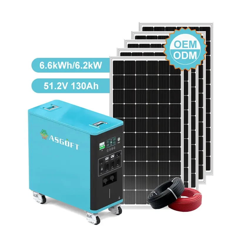 Asgoft New Mobile Bess Solar Renewable Technology Household All In One 6kw Power Pv Home Lithium Battery Energy Storage System