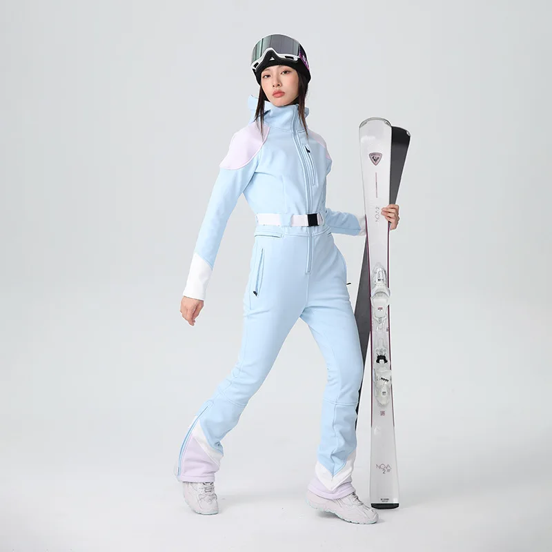 ワンピース スキーウェア レディース スーツ ハイウエスト 伸縮性 スリムフィット 薄手 スノーボード＆ダブルボード 防水 ダウン スキーパンツ スノーボード