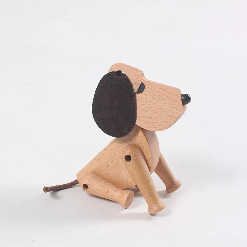 Nordic style Oscar wood carving classic original Danish dog puppet Home Furnishing Decor creative ornaments gifts dog toys