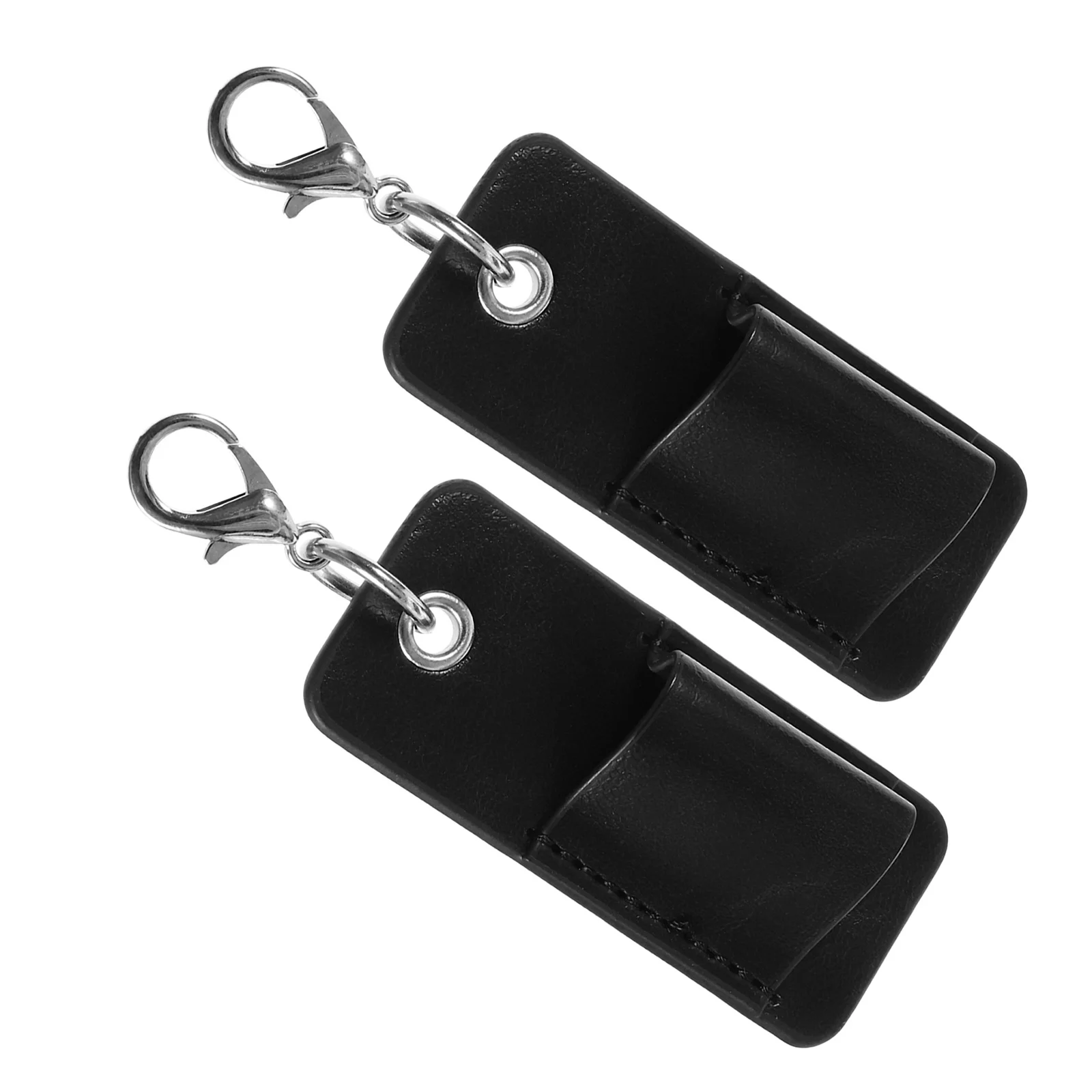 

2Pcs Business Pen Holder Portable Lanyard Keychain Clip PU Pencil Pouch for Work School Conference Daily Lanyard Pen Holder