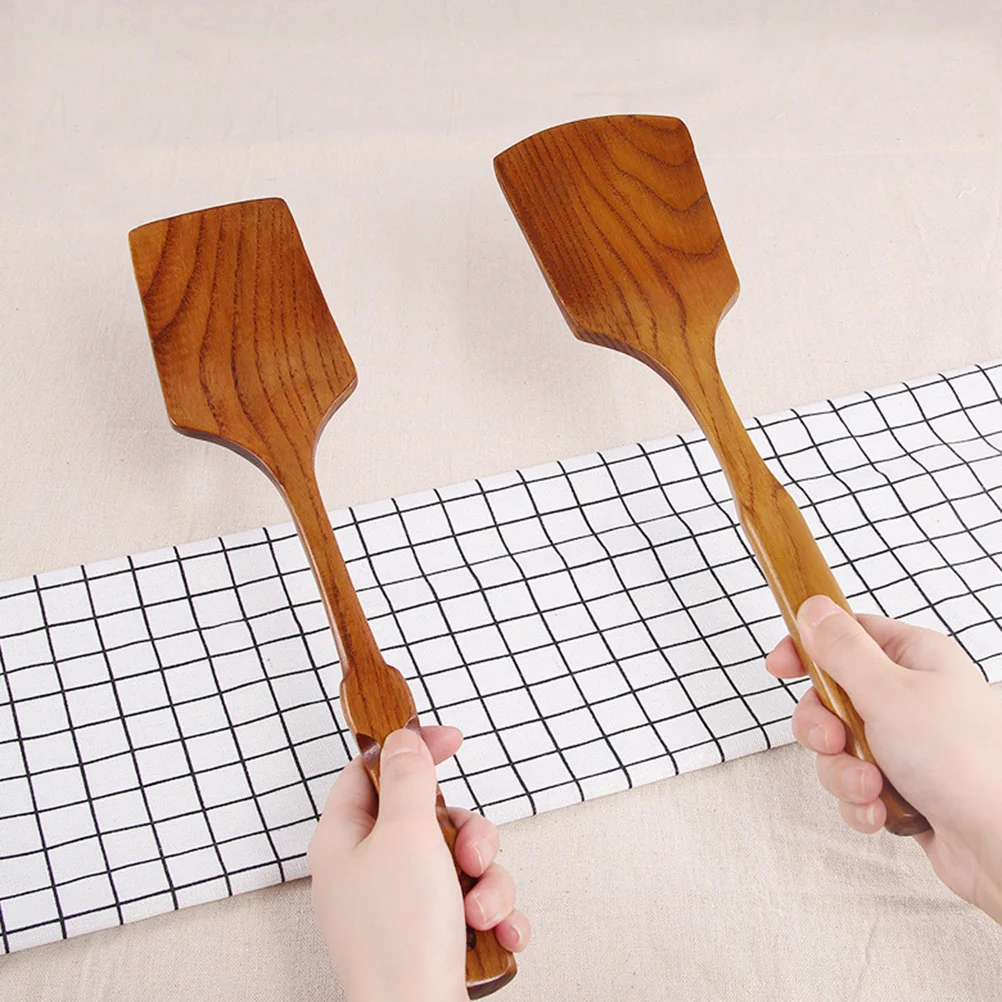 

Wooden Spatula Handle Turner for Cooking Non Stick Wood Shovel Baking Pastry Kitchen Wooden Spatula For Cooking Long