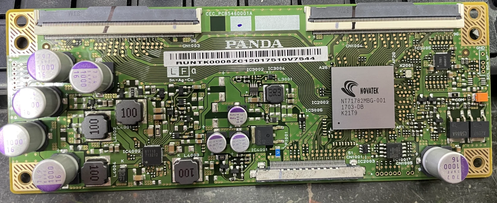

RUNTK0008ZC12017510V7544 NT71782MBG-001 CEC_PCB5460001A LED TV Logic for Sharp Screen T-CON