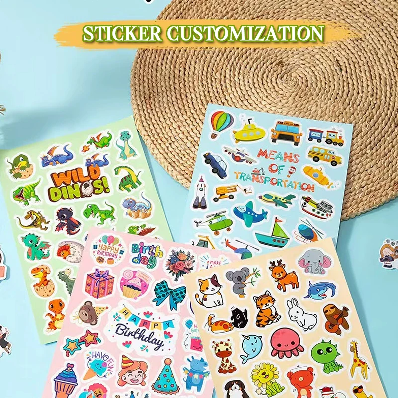 تخصيص الكرتون غير النظامية على شكل نجمة دعم ملصقات صناعة يدوية الطباعة للماء PVC ذاتية اللصق #1