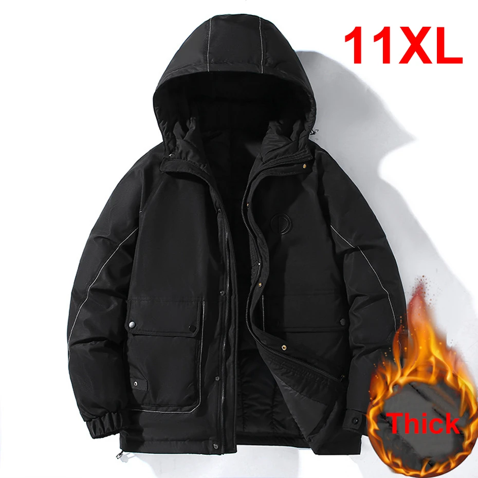 11XL 10XL Plus Size Parkas Men Winter Warm Thick Jacket Coat Male Fashion Casual Green Parkas Big Size 11XL