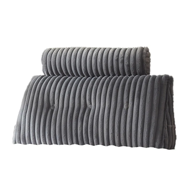 Cross-border bed triangular bedside cushion large backrest rabbit hair tatami waist protection long rely on the sofa pillow