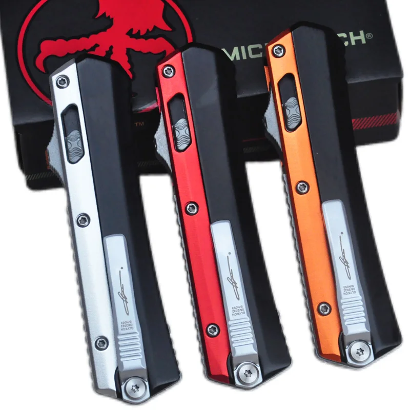 Micro OTF VERSIÓN GK SERIES Glykon Tech Navajas de bolsillo M390 hoja para acampar al aire libre autodefensa mango de aleación de Zinc herramienta EDC de utilidad