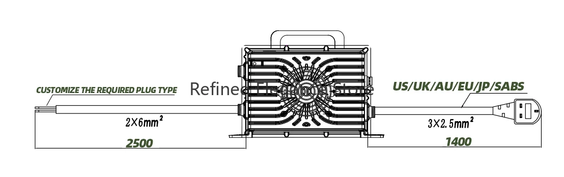 Custom Waterproof Smart Electric Battery Charger 48V 30A 58.4V 35A On-Board Fast Automatic 16S for Automotive