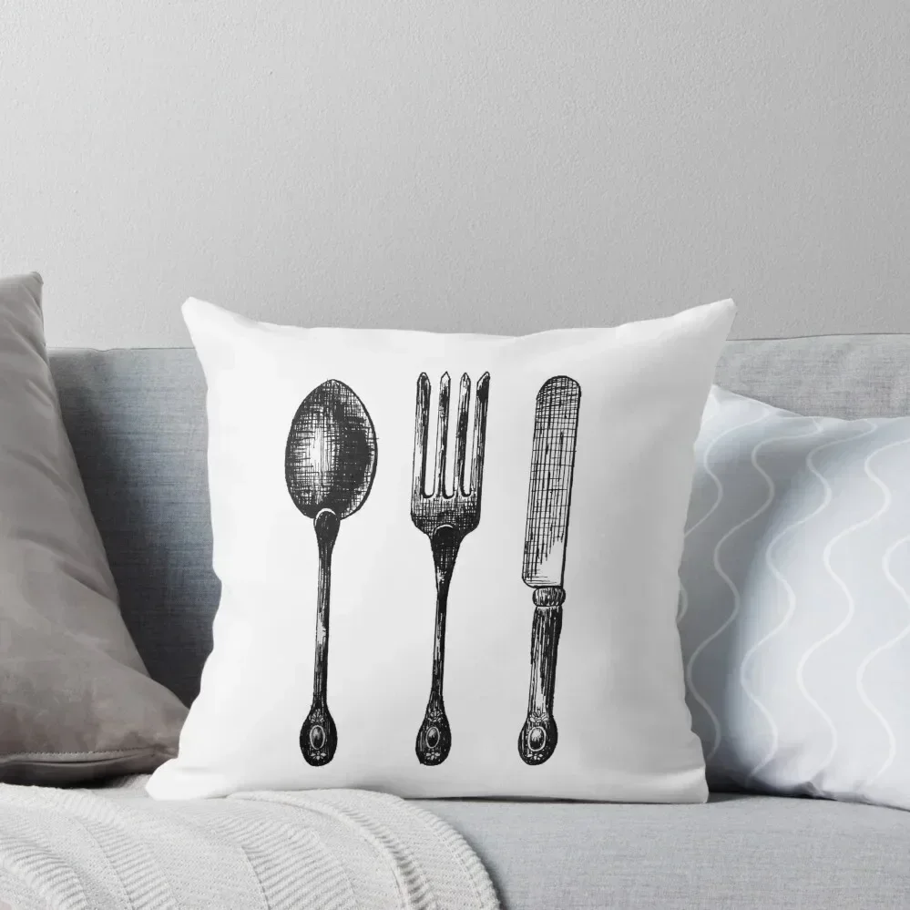 

Silverware Throw Pillow ornamental pillows for living room Luxury Pillow Cover Sofa Covers For Living Room Cushions Cover pillow