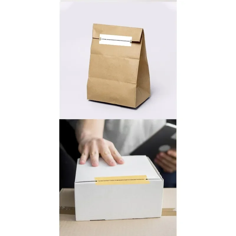 100pcs Self-Adhesive Sealing Stickers, Rectangular Matte Finish,Single-Use Paper Seal Labels for Secure Packaging and Mailing - view 5