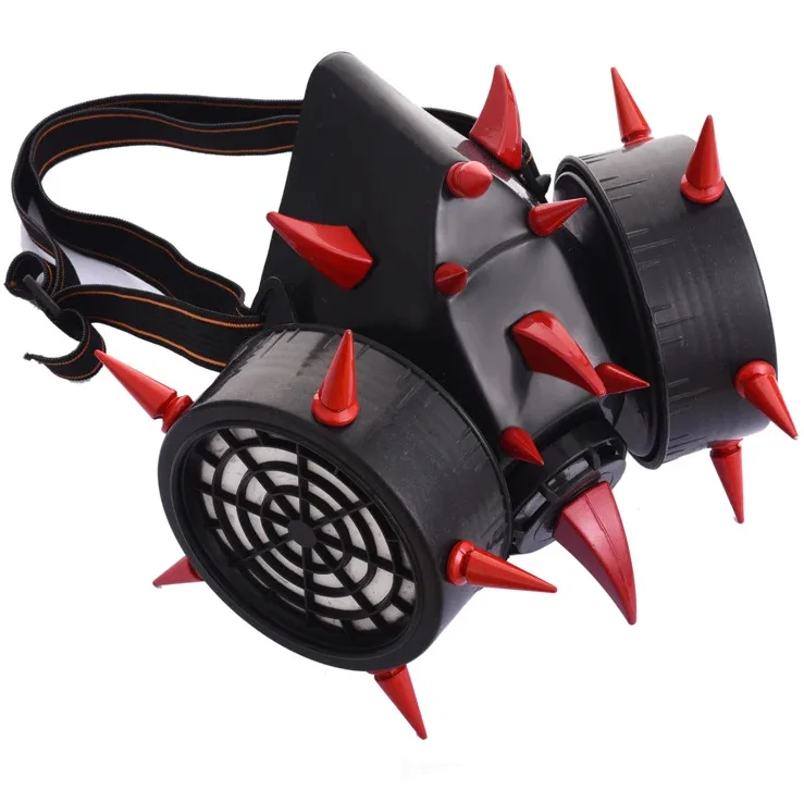 

Респиратор с двойным клапаном, механическая маска в стиле киберпанк для активного отдыха, косплея и реквизита для вечеринок на Хэллоуин