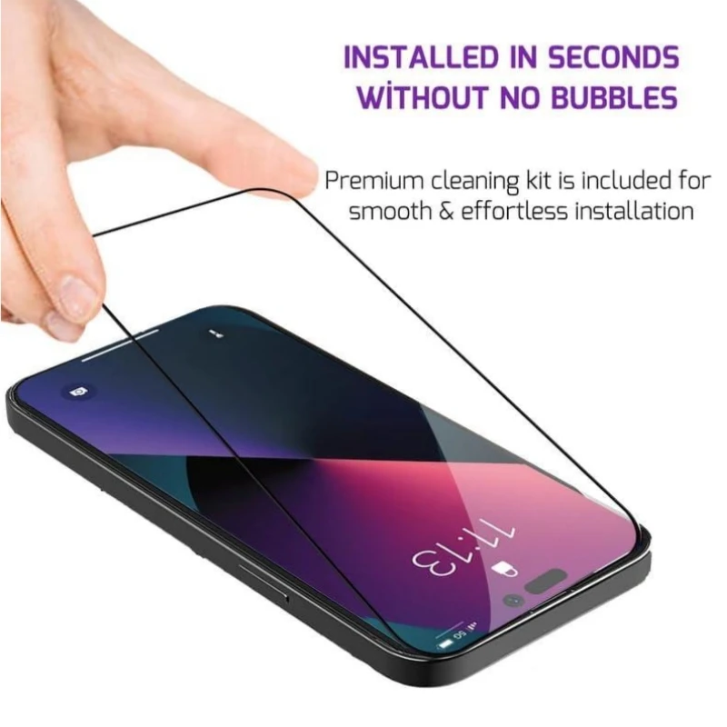 3-5PCS 9D Tempered Glass For iPhone 15 14 13 12 11 PRO MAX No Border Screen Protectors For iPhone XS Max XR 7 8 Plus Glass