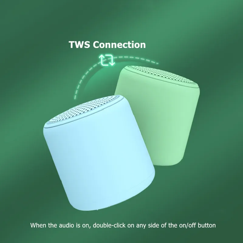 TWS Wireless Creative Macaron Bluetooth Speaker Outdoor Sports Waterproof Mini Portable Subwoofer Collection Small Speaker