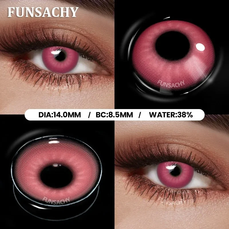 FUNSACHY 2 Stück Froya Cosplay Kontaktlinsen für Halloween, grüne und lila Linsen, Anime-Cosplay-Make-up, weiche Kontaktlinsen, rote Vampir-Augen-Kontaktlinsen. – Detail 25