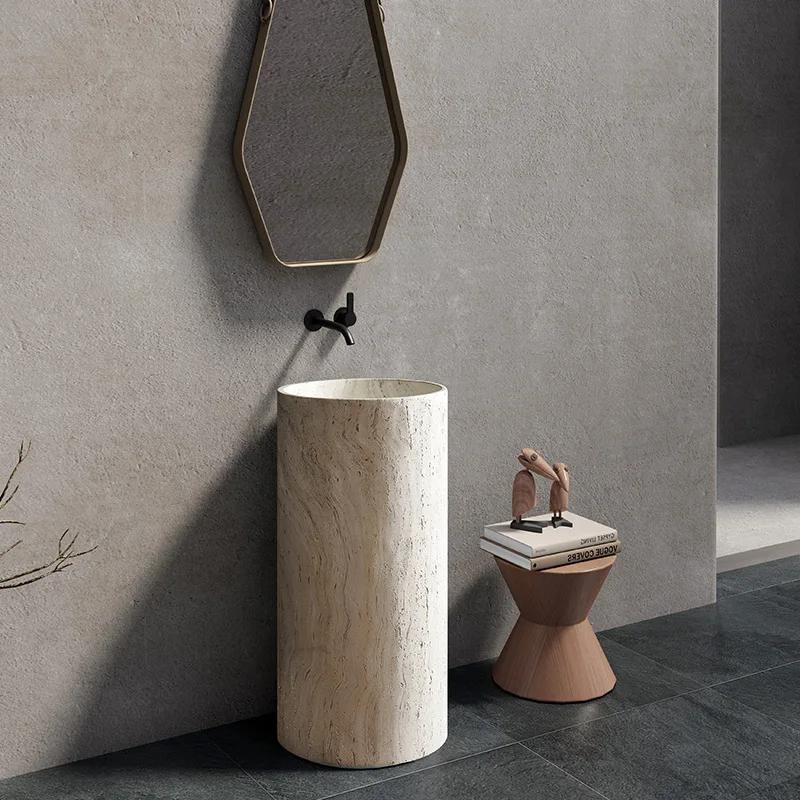 

Washbasin Hotel Engineering Floor-to-ceiling Washbasin Small Unit Artificial Pillar Washbasin