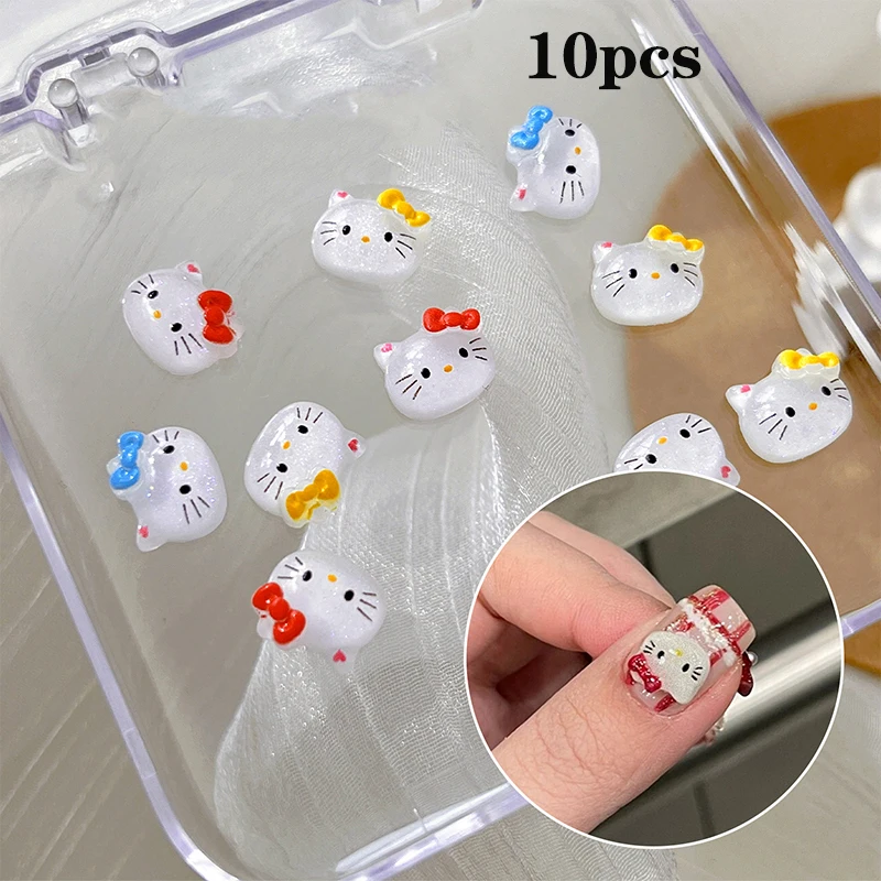 Sanrio Diy Nail Charms Hello Kitty Design Nail Art Mini Rhinestones Flatback Charms DIY Crafts Stones for Manicure Nail Charms