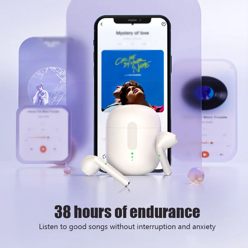LY02 TWS سماعات رأس لاسلكية Pro سماعة بلوتوث متوافقة 5.3 سماعة رأس مقاومة للماء مع ميكروفون لسماعات الأذن Xiaomi iPhone Air