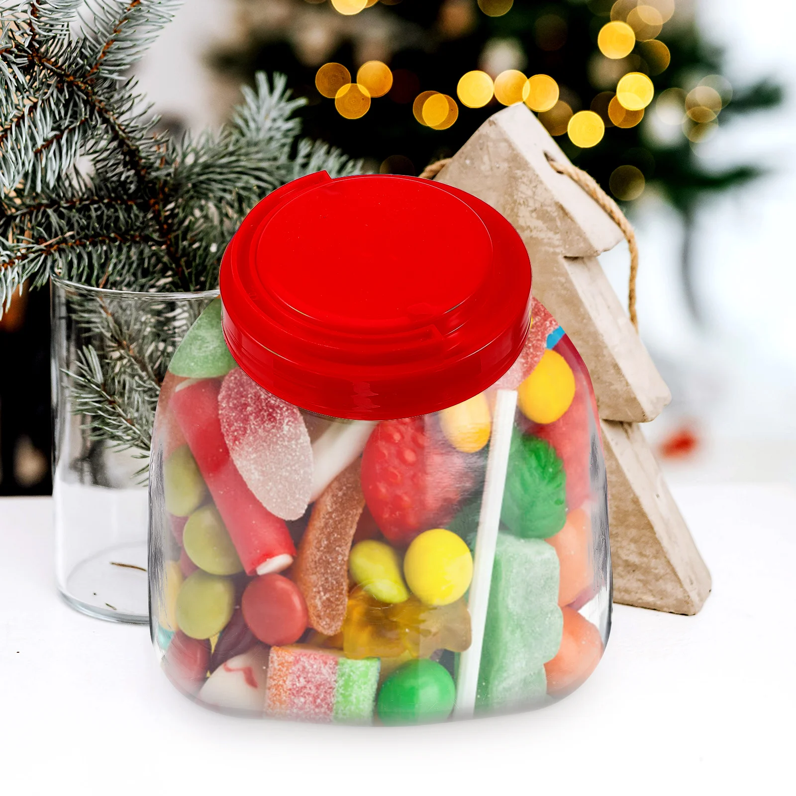 

1pcs Bottle 1500ml Clear Airtight Jar Food Storage Candy Containers Wide Mouth Kitchen Display Plastic