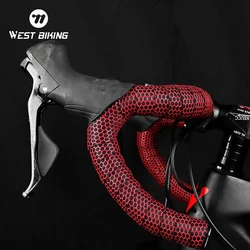 WEST BIKING1Pair Bicycle Handlebar Tape Soft PU EVA Anti-slip  Road Bike Handlebar Tape Honeycomb Anti-slip Bike Handlebar Strap