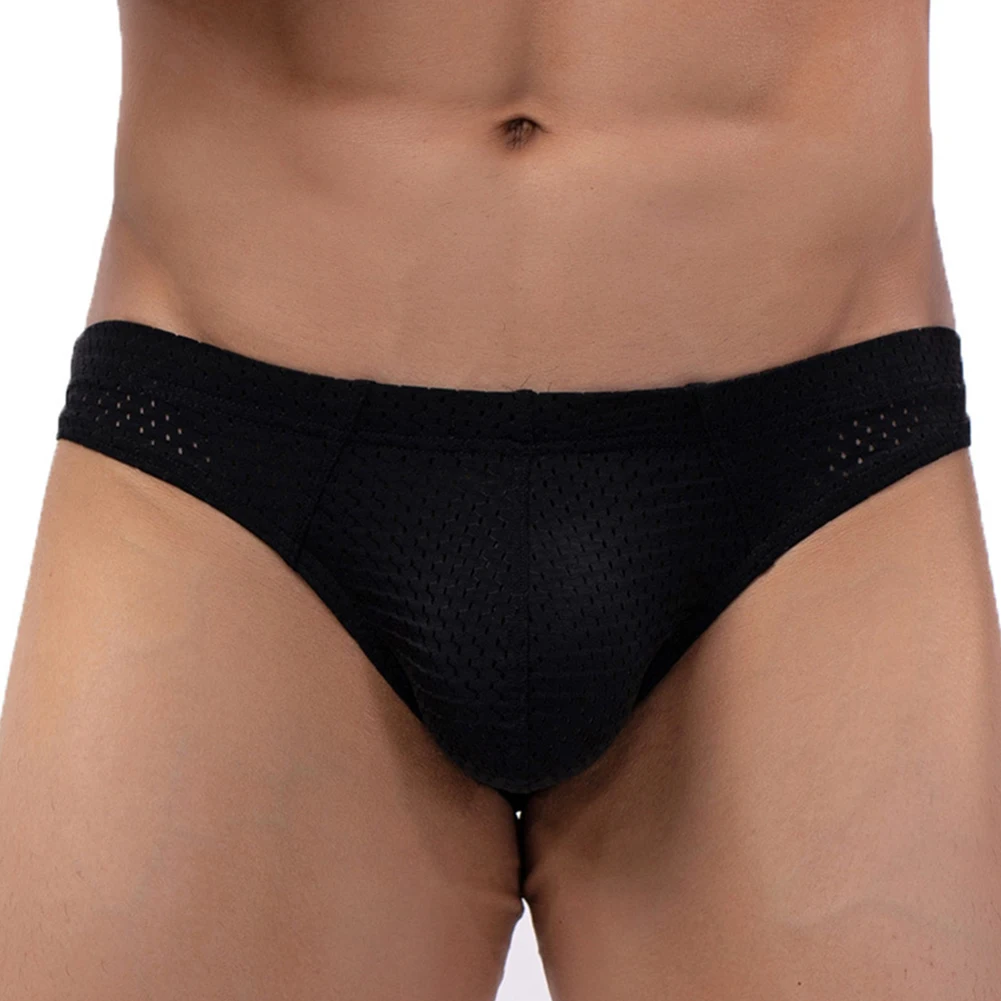 

Sexy Mens Gay Sissy Lingerie Mesh See Through Panties Low Waist Pouch Briefs Breathable Underwear Seamless Underpants Knickers