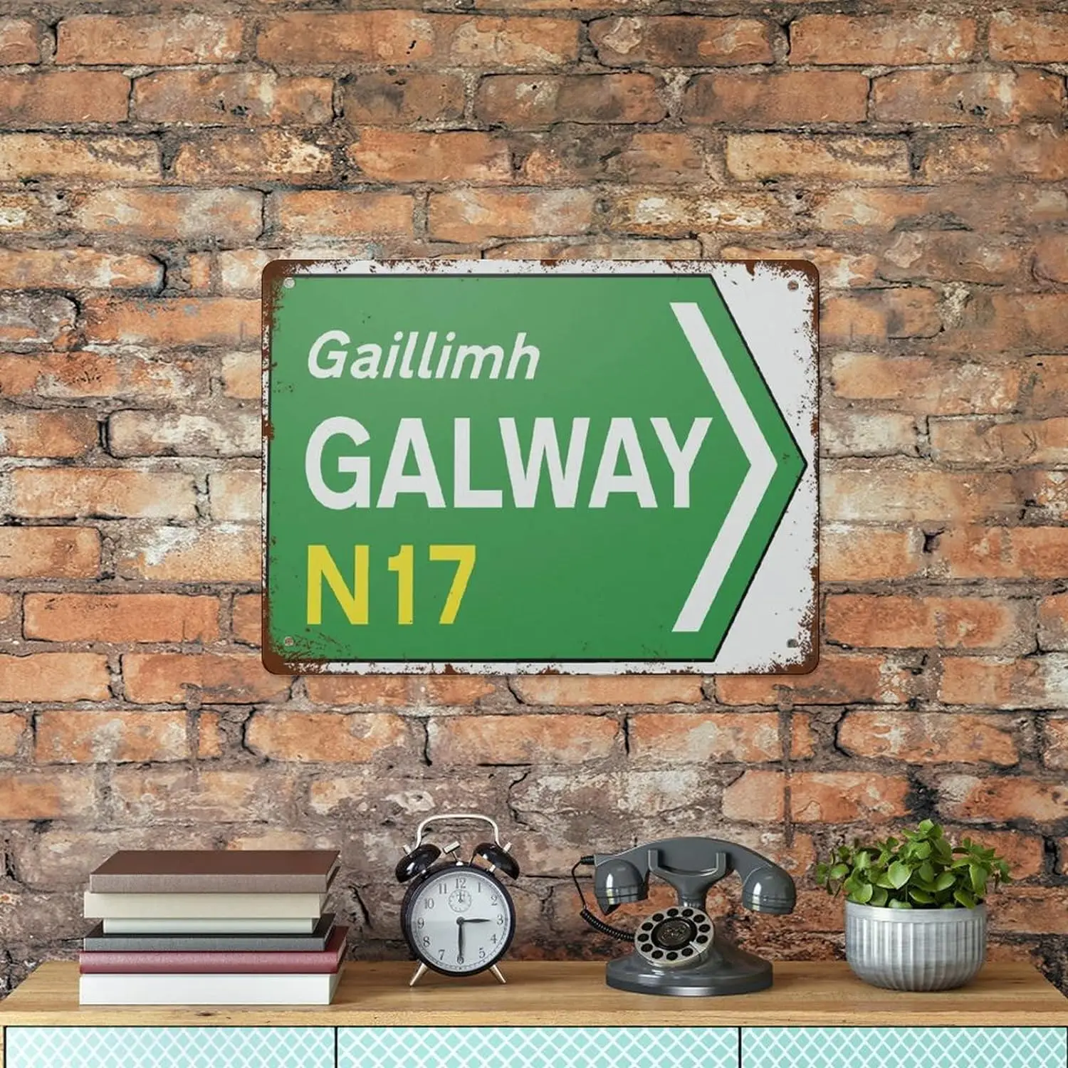 Irish Road Signs,Creative Tin Sign Skeleton, Funny Novelty Metal Sign, Vintage Wall Decor for Home Door Garden Bar