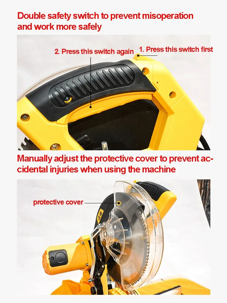 Multifunctional Dust-free Miter Saw 255A Small Woodworking Dust-free Cutting Saw High-precision 45 Degree Cutting Machine