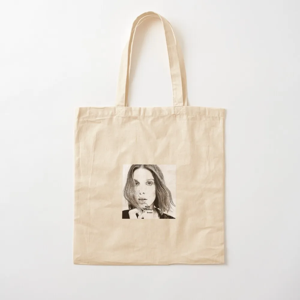 

Millie Bobby Brown Tote Bag Cloth bags Customizable tote bag Woman shopper bag tote bags aesthetic