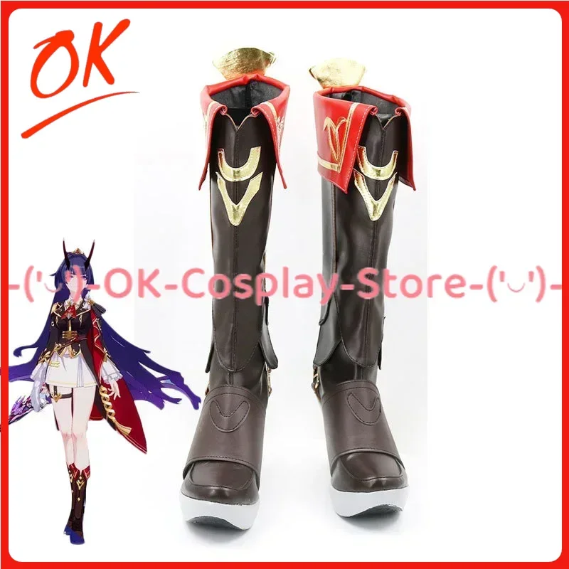 

[Customized] Raiden Mei Cosplay Shoes Game Honkai Impact 3 Anime Roleplay Prop Halloween Carnival Party PU Leather Boots