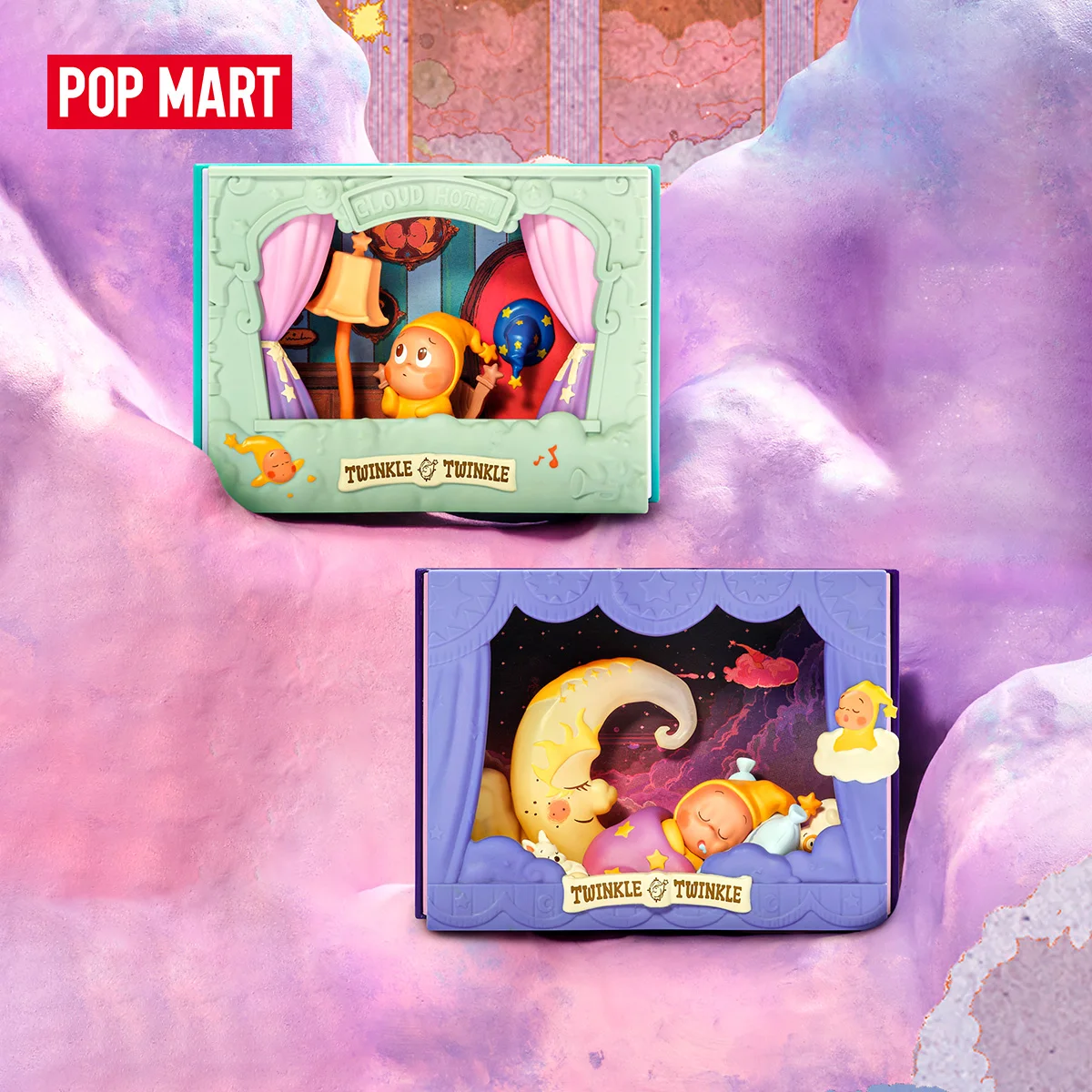 Набор сцен серии POP MART Twinkle Twinkle Light Up, 1 шт./9 шт., слепая коробка POPMART, ограниченная серия, 2 шт./компл. на заказ