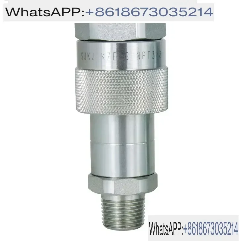 1pcs KZE-B Thread Locking High Pressure Self-Sealing Quick Fitting Connector 70MPA for Internal and External Thread Jacks