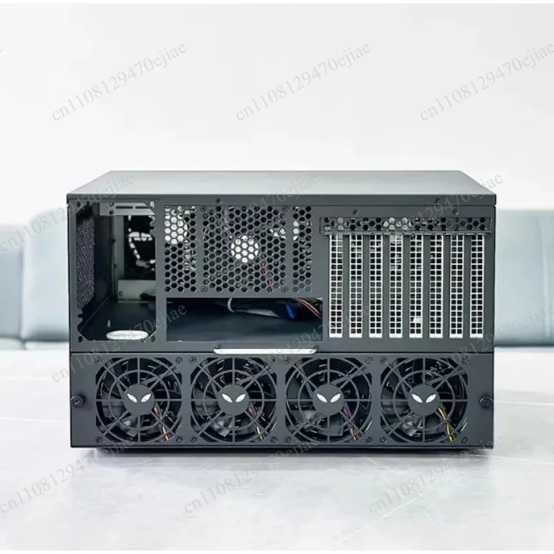 12-Bay NAS Server Chassis with ATX Motherboard & PSU - Enterprise AIO Storage Server, 8 Full-Height PCIe Expansion Slots