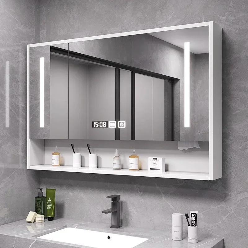 Nordic Intelligent Bathroom Cabinets Multifunctional Touch Bathroom Cabinets Defogging Home Furniture Compartiment HBMC