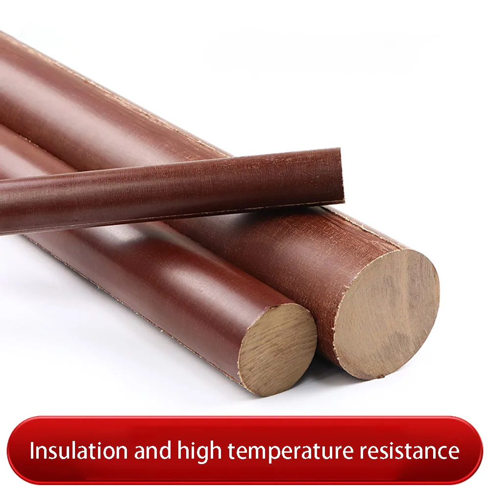 Bakelite Rod Insulating High Temperature Resistant Phenolic Resin Laminated Cloth Solid Round Rod Diameter 8-200mm Length 500mm